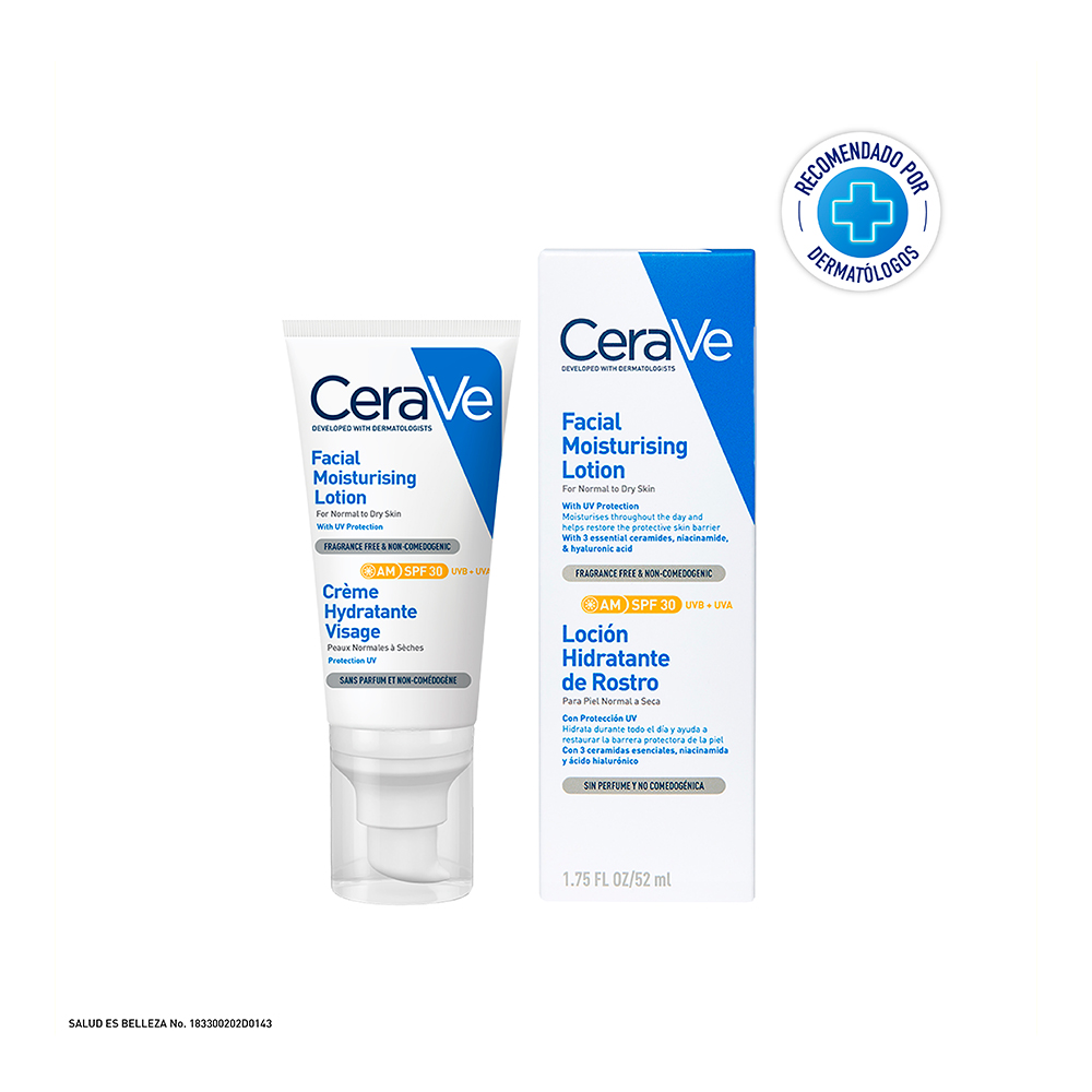 CERAVE LOCION HIDRATANTE DE ROSTRO FPS30 PIEL SECA 52ML