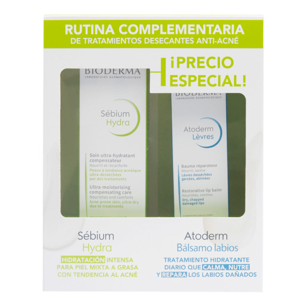 KIT SEBIUM HYDRA 40ML + ATODERM LABIOS 15ML