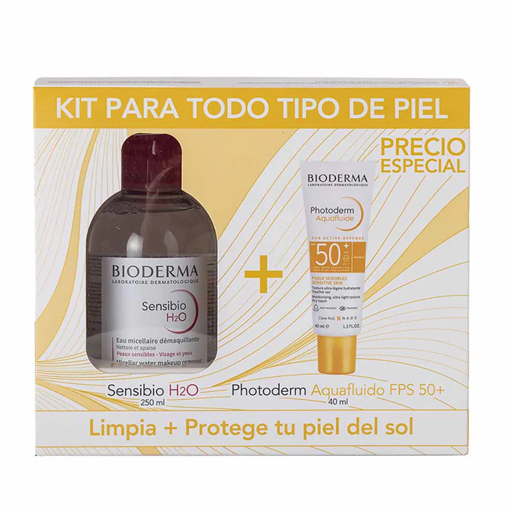 KITSENSIBIO H2O250ML+PHOTODERM AQUAFLUIDO FPS50+ 40ML