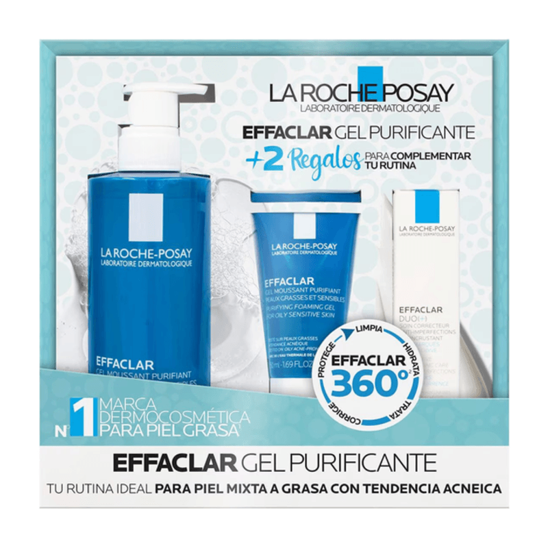 KIT EFFACLAR GEL 400ML+DUO 15ML+GEL MOUSSANT 50ML