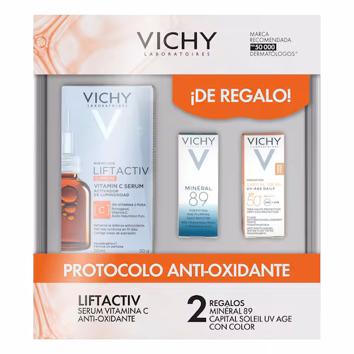 KIT LIFTACTIV SUPREME VITAMIN C 20ML + MINERAL 89 BOOSTER 3ML + CAPITAL SOLEIL UV AGE C/C 3ML