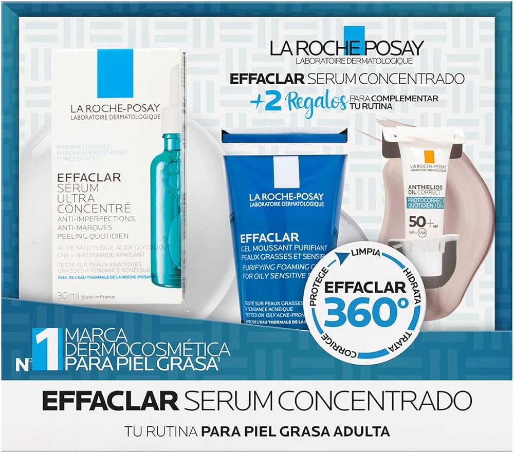 KIT EFFACLAR SERUM 30ML+EFFACLAR GEL 50ML+ANTHELIOS OIL CORRECT 3ML