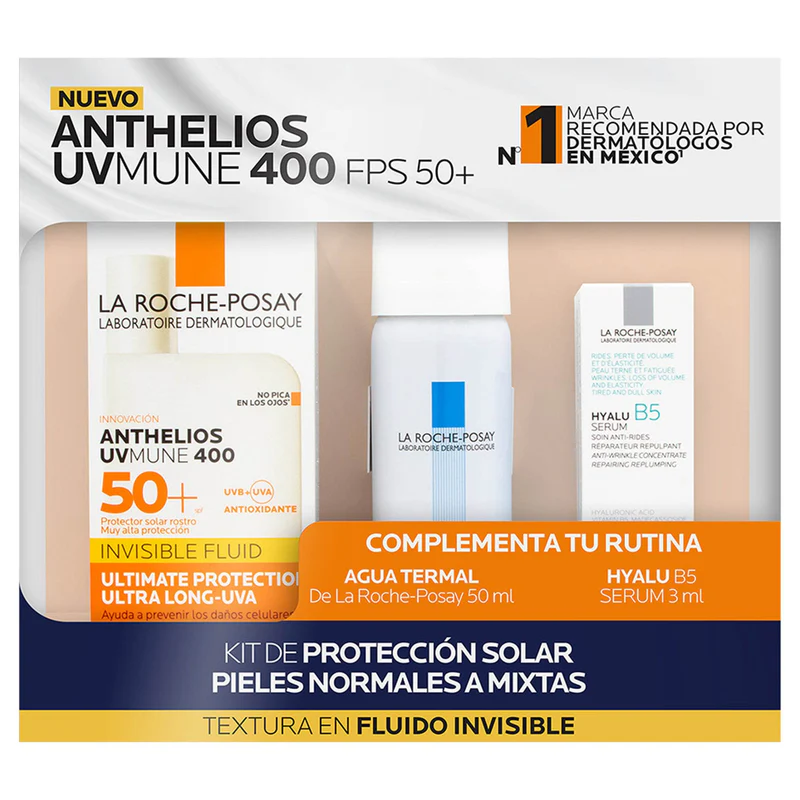 KIT ANTHELIOS UV MUNE 400 S/C 50ML+AGUA TERMAL 50ML+HYALU B5 SERUM 3ML