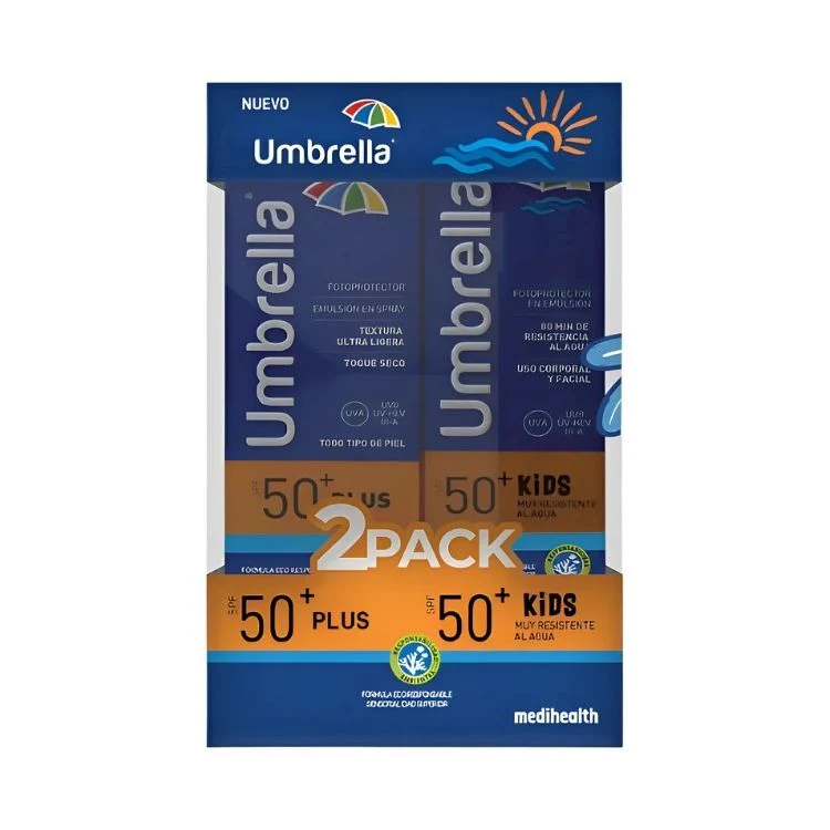 KIT UMBRELLA FPS50 PLUS 120GR+KIDS 120GR