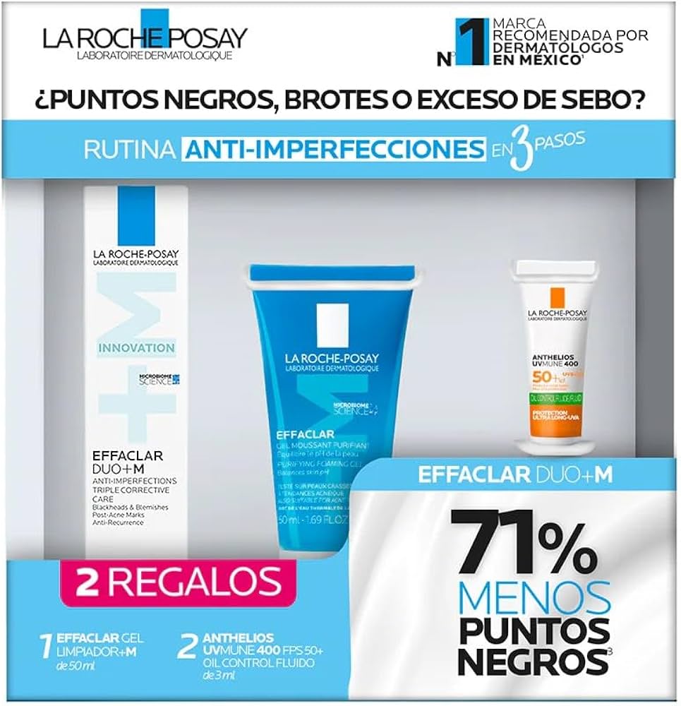 KIT-EFFACLAR DUO+M 40ML+EFFACLAR GEL MOUSSANT 50ML+ANTHELIOS UV MUNE 400 3ML