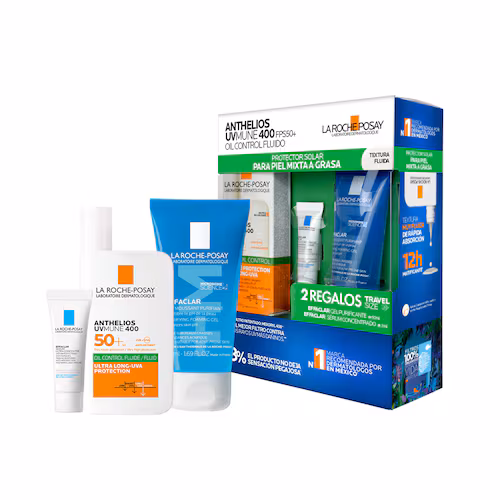 KIT-ANTHELIOS UV MUNE 400 FLUIDO OIL CONTROL 50+ 50ML+EFFACLAR GEL MOUSSANT 50ML+EFFACLAR SERUM CONCENTRATE 3ML