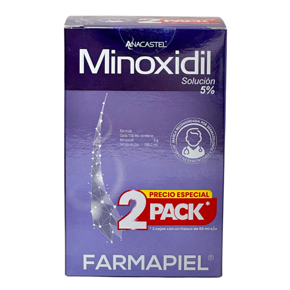 PACK- 2 PIEZAS ANACASTEL 5% MINOXIDIL SOLUCION 60ML