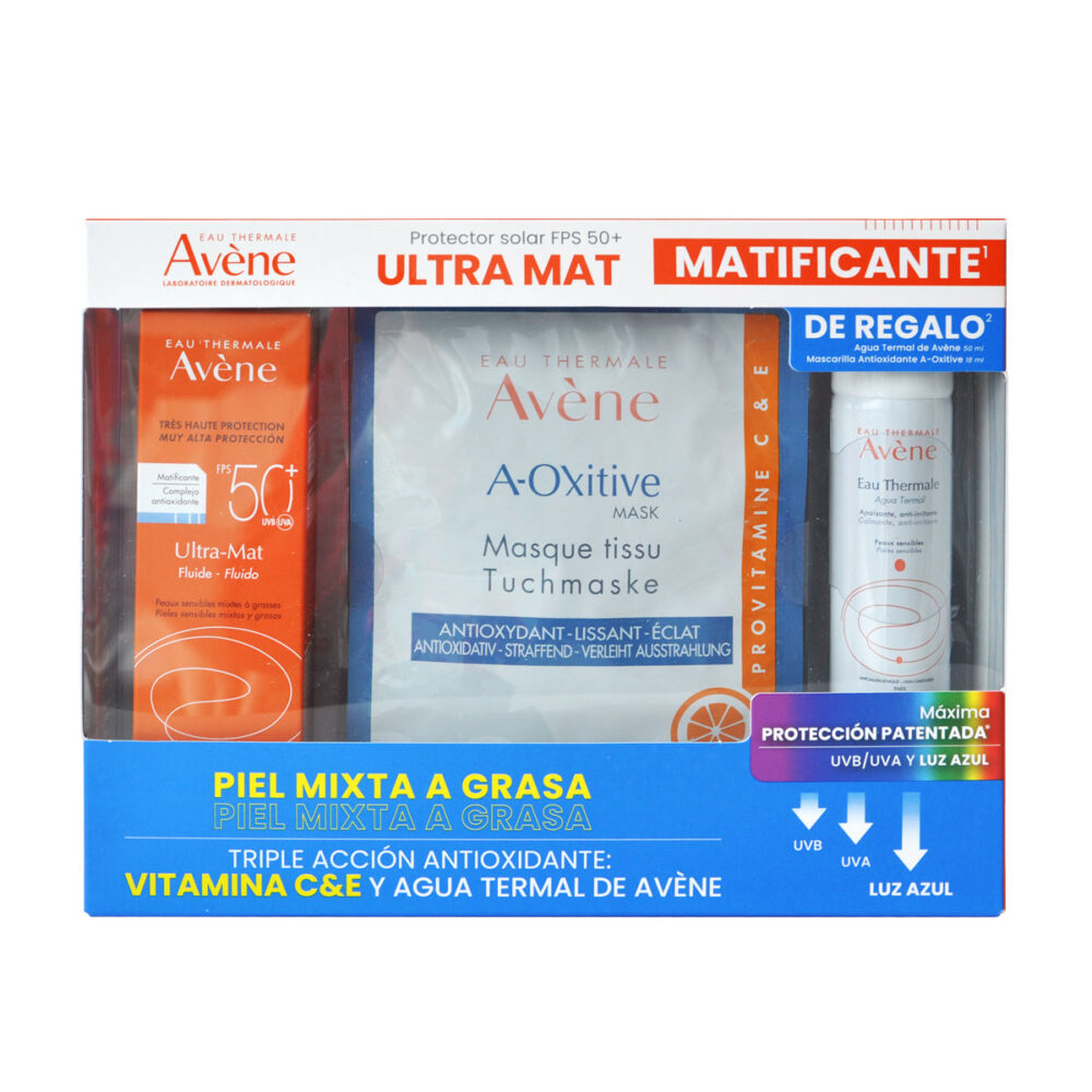 A-KIT ULTRA MAT 50ML+AGUA TERMAL SPRAY 50ML+MASCARILLA A-OXITIVE