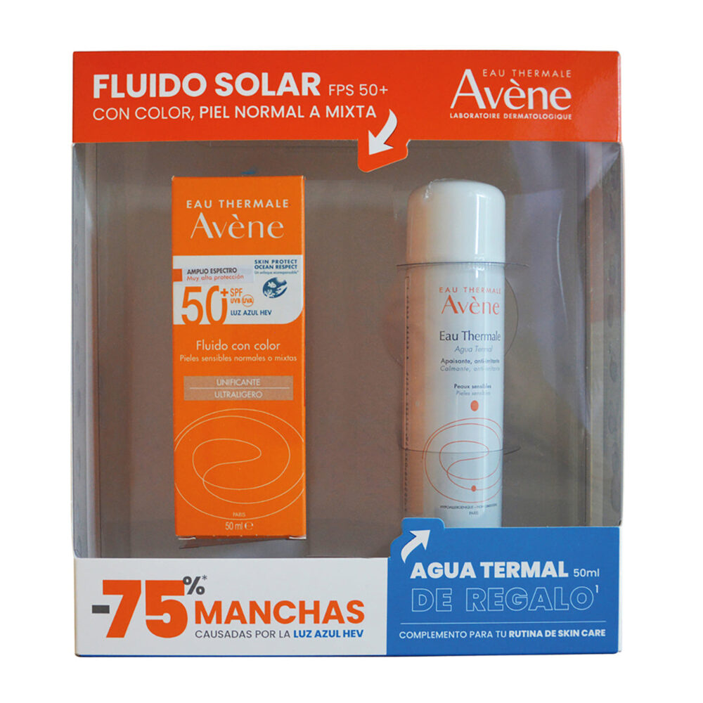KIT-A-FLUIDO C/C 50+ 50ML+AGUA TERMAL 50ML