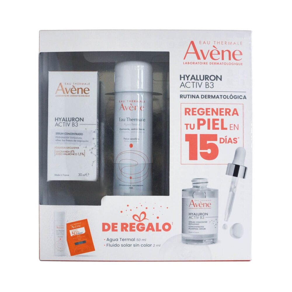 KIT-HYALURON SERUM 30ML+AGUA TERMAL 50ML+PROTECTOR SOLAR FLUIDO FPS50+ MUESTRA