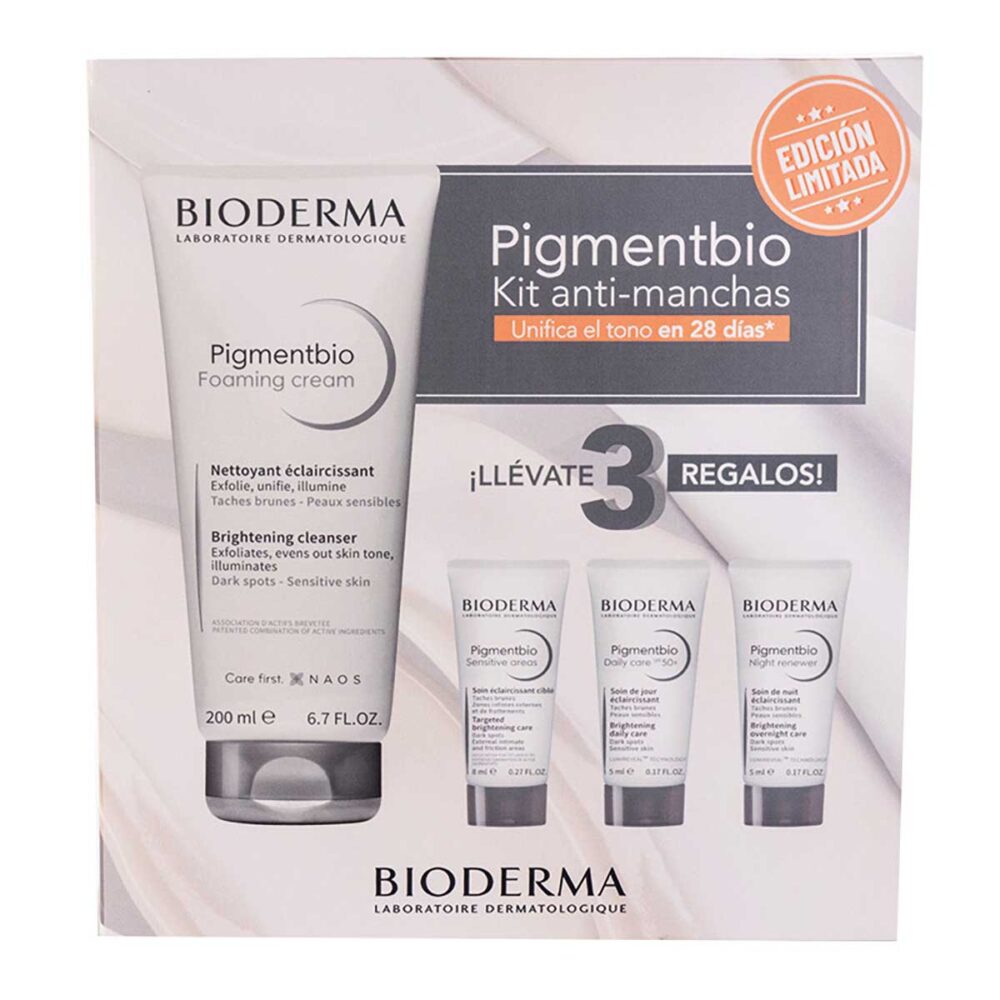 KIT-PIGMENTBIO FOAMING CREMA 200ML+PIGMENTBIO SENSITIVE 8ML+PIGMENTBIO DAILY CARE 5ML+PIGMENTBIO NIGHT RENEWER 5ML