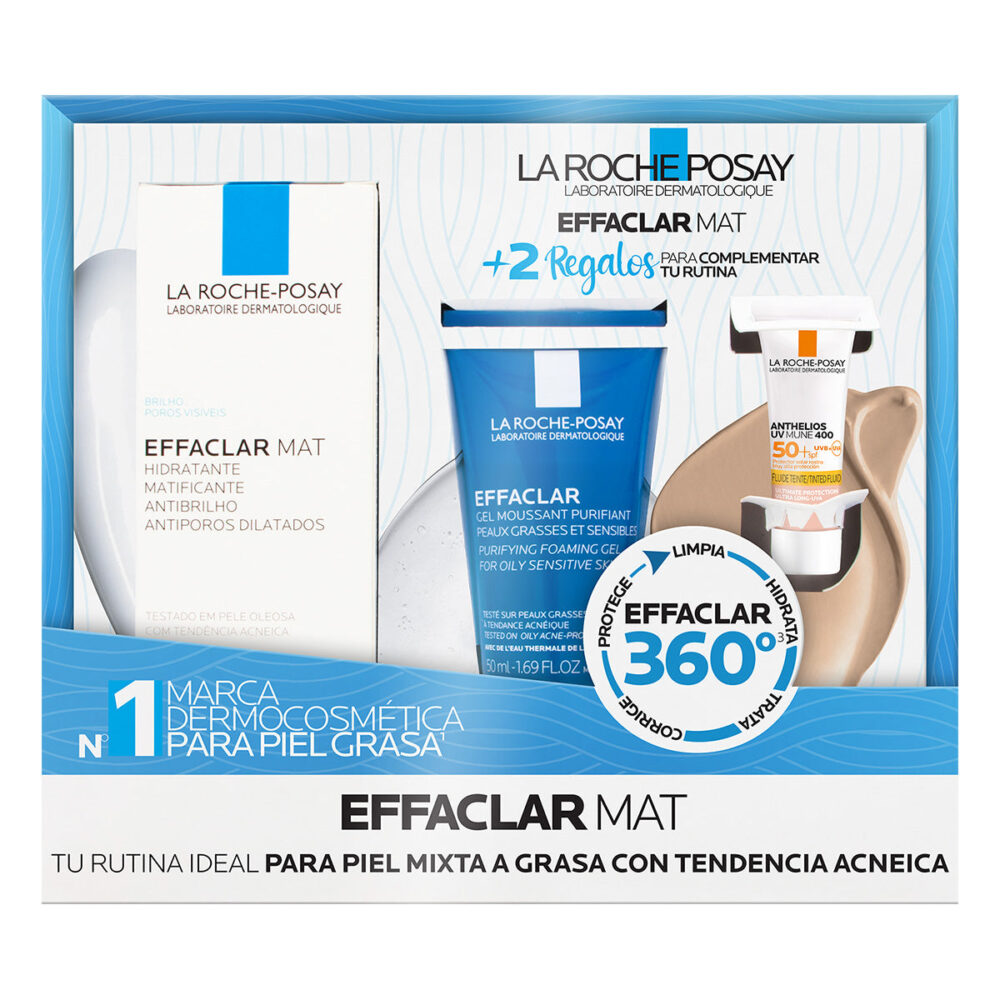 KIT-EFFACLAR MAT 40ML+EFFACLAR GEL 50ML+ANTHELIOS UV MUNE FLUIDO C/C 3ML