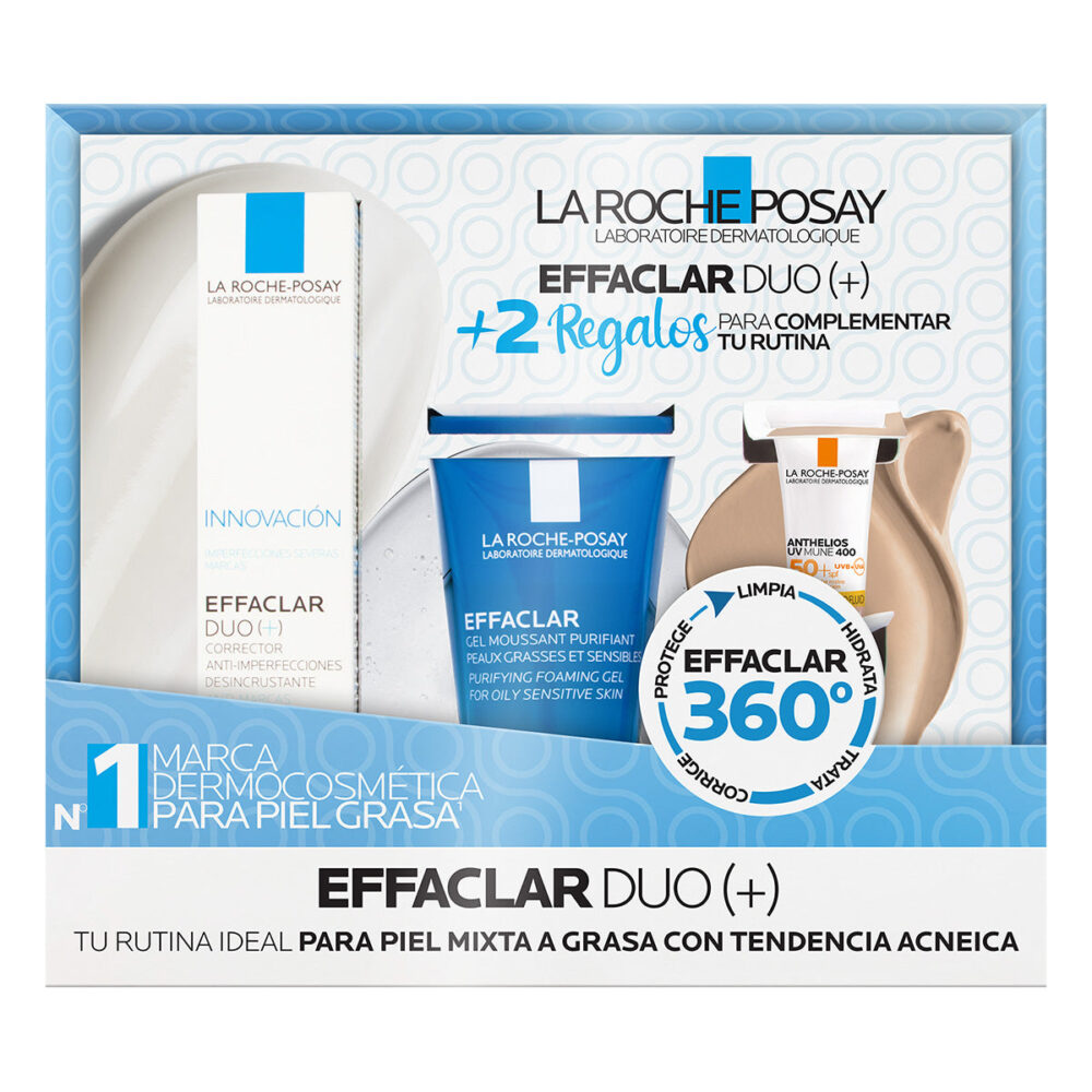 KIT-EFFACLAR DUO GEL 40ML+EFFACLAR GEL 50ML+ANTHELIOS UV MUNE FLUIDO C/C 3ML