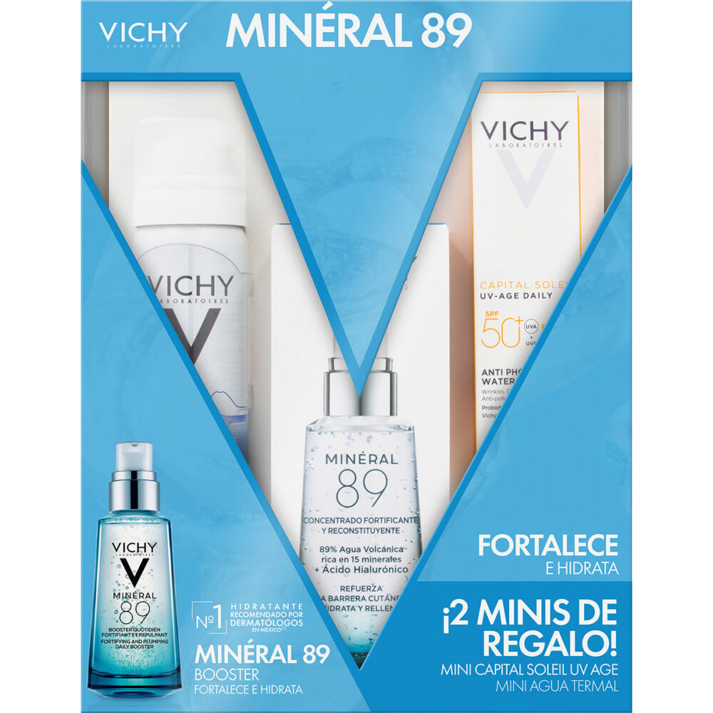 KIT-MINERAL 89 50ML+CAPITAL SOLEIL UV AGE DAILY 15ML+AGUA MINERAL 50ML