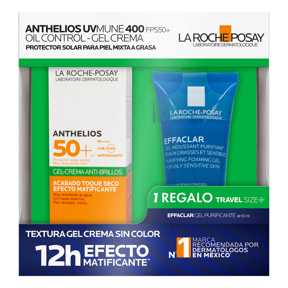 KIT-ANTHELIOS UV MUNE 400 FPS 50+ GEL CREMA 50ML+EFFACLAR GEL MOUSSANT 50ML