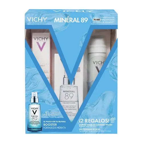 KIT-MINERAL 89 50ML+AGUA TERMAL VICHY 50ML+CAPITAL SOLEIL UV-AGE DAILY 15ML