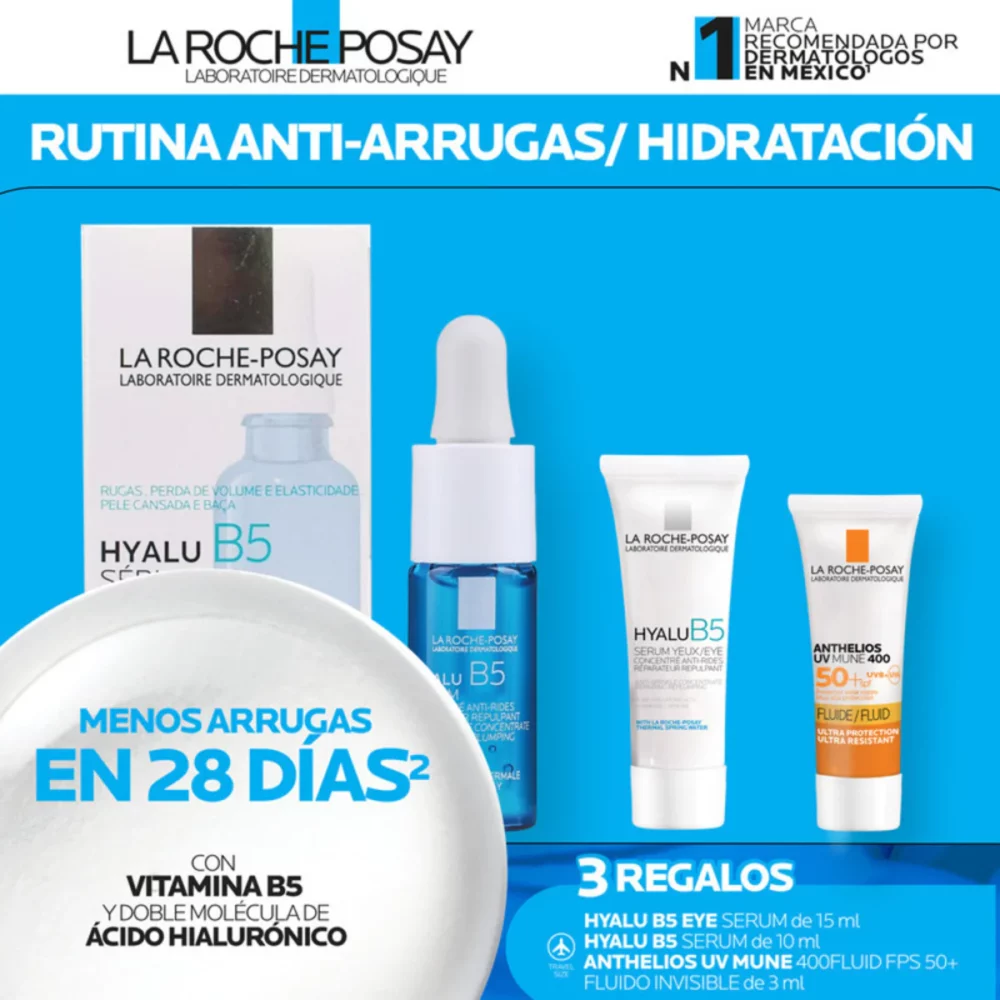 KIT-HYALU B5 SERUM ANTI-ARRUGAS 30G+HYALU B5 SERUM ANTI-ARRUGAS 10ML+HYALU B5 SERUM YEUX 3ML+ANTHELIOS UVMUNE 400 3ML