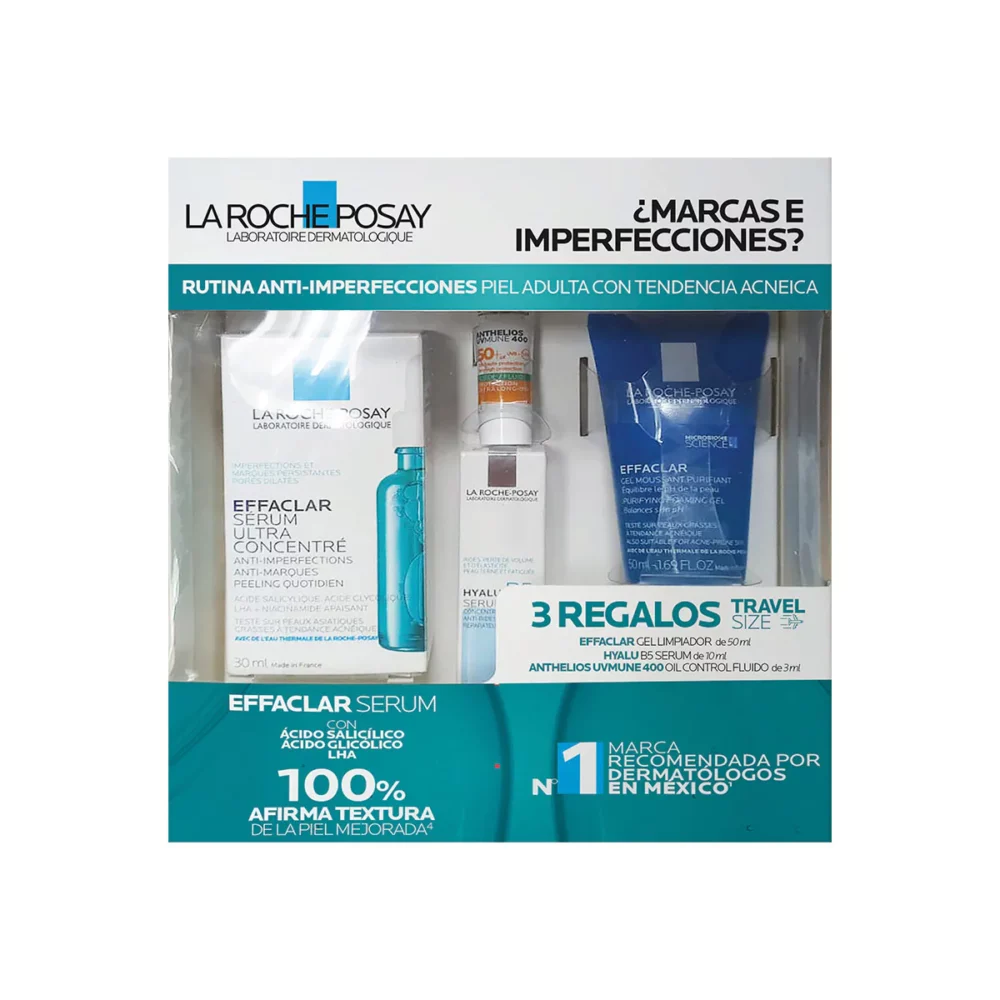 KIT-EFFACLAR ULTRA CONCENTRATED SERUM 30ML+EFFACLAR GEL MOUSSANT 50ML+HYALU B5 SERUM 10ML+ANTHELIOS UV MUNE SPF50+ 3ML
