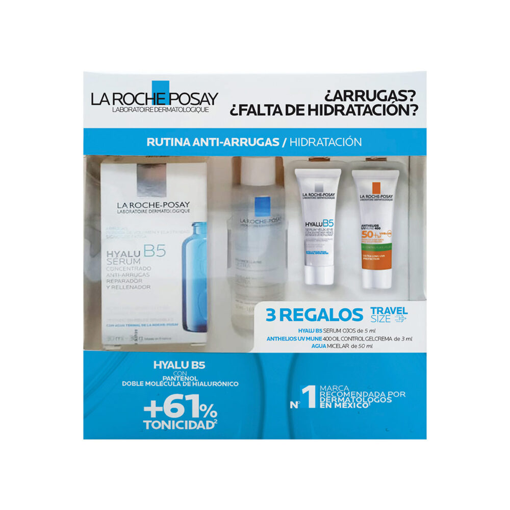 KIT-HYALU B5 SERUM ANTI-ARRUGAS 30ML+EFFACLAR AGUA MICELAR ULTRA 50ML+HYALU B5 SERUM YEUX 3ML+ANTHELIOS UV MUNE SPF50+ 3ML