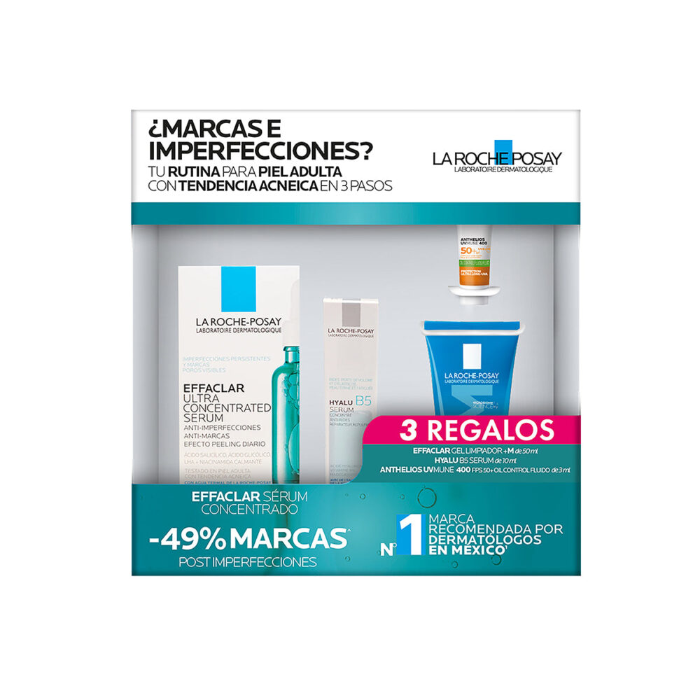 KIT-EFFACLAR ULTRA CONCENTRATED SERUM 30ML+HYALU B5 SERUM 10ML+EFFACLAR GEL MOUSSANT 50ML+ANTHELIOS UV MUNE 400 3ML