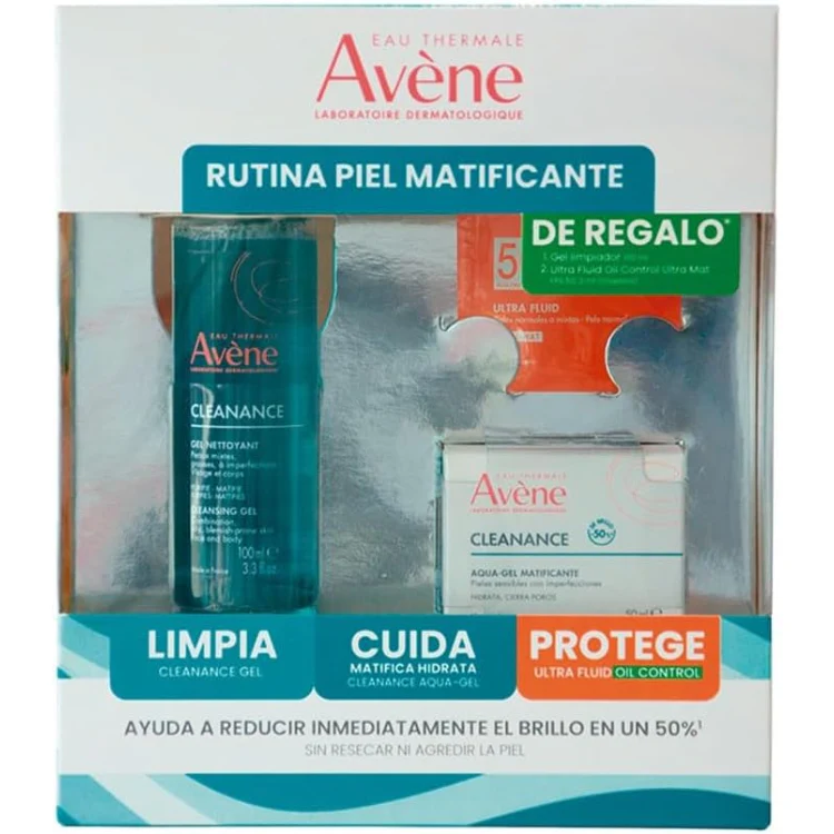 KIT-CLEANANCE AQUA-GEL 50ML+GEL LIMPIADOR 100ML+ULTRA FLUID OIL CONTROL MAT PERFECT FPS50 2ML
