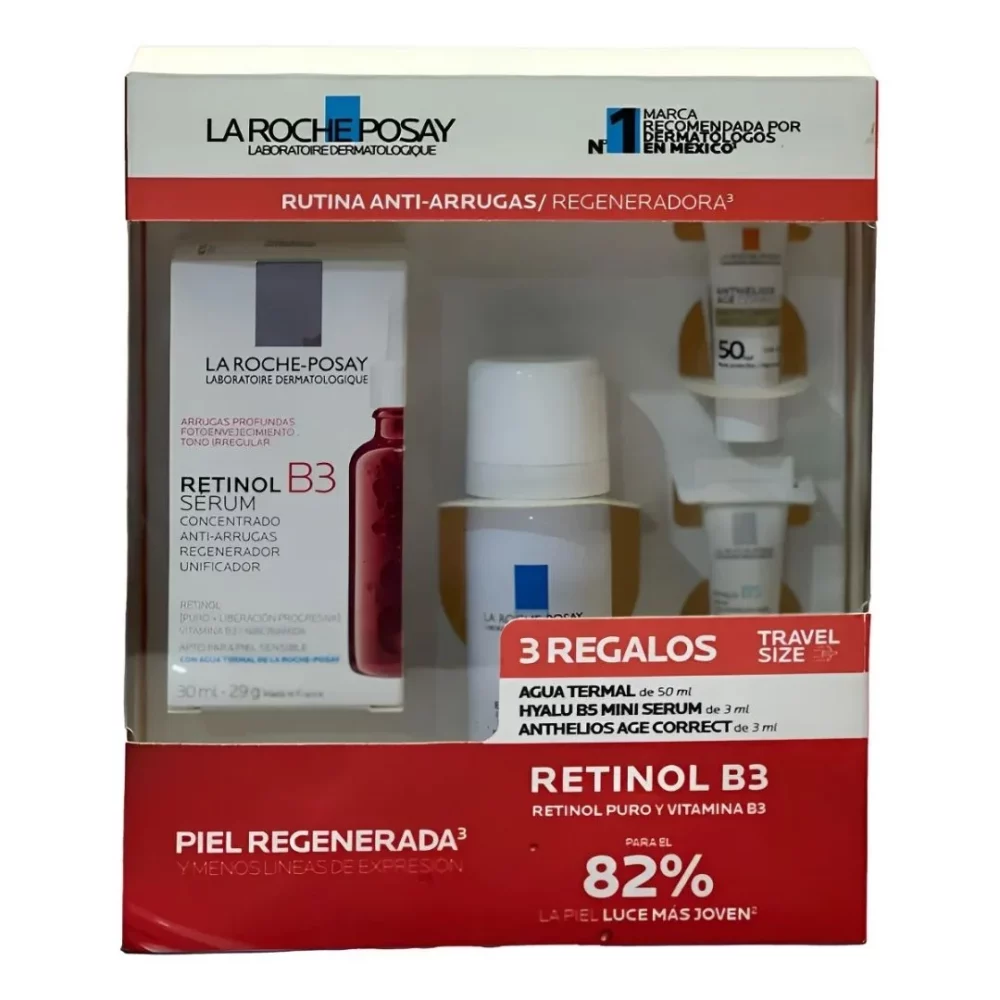 KIT-RETINOL B3 SERUM 30ML+AGUA MICELAR TERMAL 50ML+HYALU MINI SERUM 3ML+ANTHELIOS AGE CORRECT 3ML